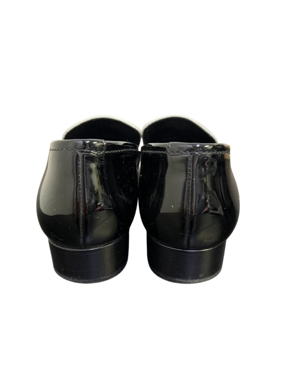 Chanel Black & White Patent Leather Loafers Size 6.5/37 - Picture 4 of 10